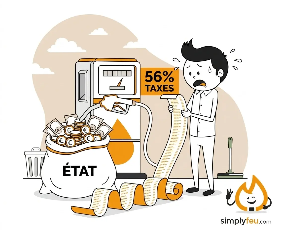 56% de taxe sur votre plein d'essence