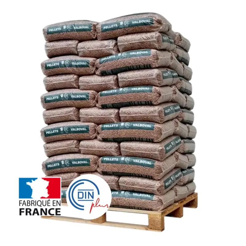 Granulés de bois Premium - Palette de 65 sacs