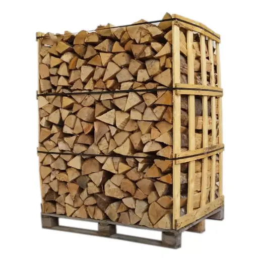 [BRAZ-BX25-2500-ETUV] Bois de chauffage – 25 cm – bois rangé sur palette 2,5 stères - 1,5 m³ – Extra Sec